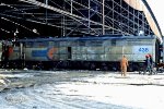 Amtrak E8A AMTK #438:2 gets serviced enroute on the EB National Limited.